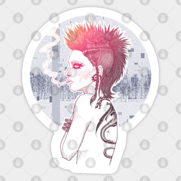 Salander Sticker by attkcherry